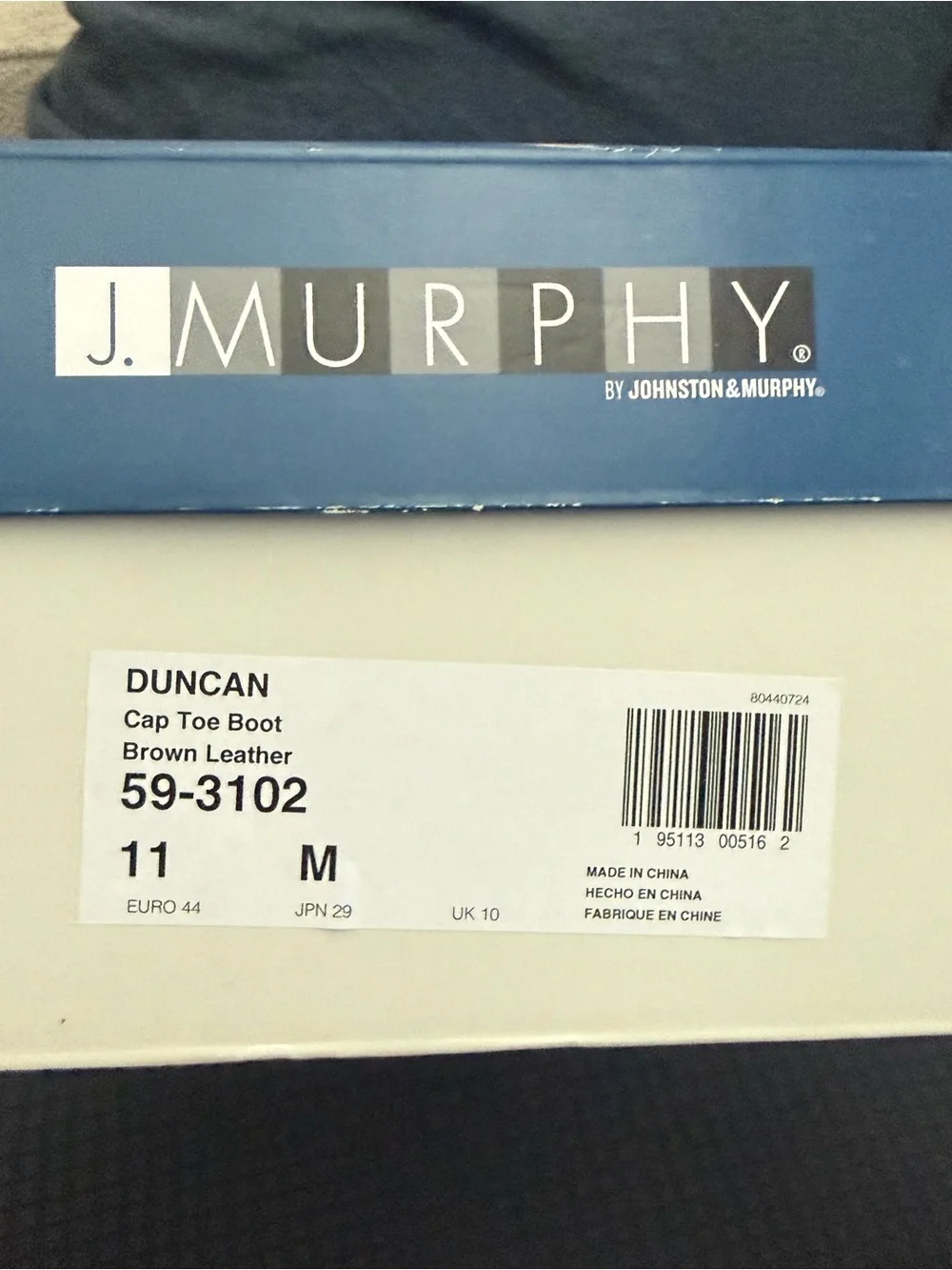 Brand New Johnston & Murphy Brown Leather Lace-Up Wingtip Boots